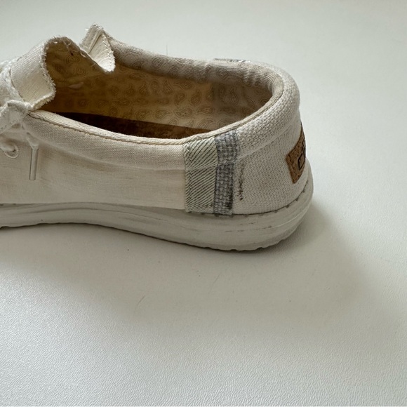Hey Dude Wally Linen Natural White Slip on Shoes Mens Size 9 main image 6
